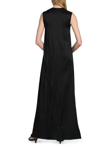 Jil Sander Women's Crinkle Satin Sleeveless Maxi Dress - Black | Thumbnail 5 Jil Sander Women's Crinkle Satin Sleeveless Maxi Dress - Black | Thumbnail 5