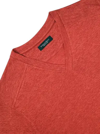 Stefano Ricci Men's Linen T-Shirt - Orange - Size XXL | Thumbnail 2 Stefano Ricci Men's Linen T-Shirt - Orange - Size XXL | Thumbnail 2