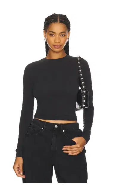 Skims Cotton Jersey Long Sleeve T-Shirt | Thumbnail 1 Skims Cotton Jersey Long Sleeve T-Shirt | Thumbnail 1