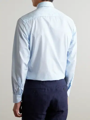 Canali Cutaway-Collar Cotton-Poplin Shirt - Men | Thumbnail 3 Canali Cutaway-Collar Cotton-Poplin Shirt - Men | Thumbnail 3