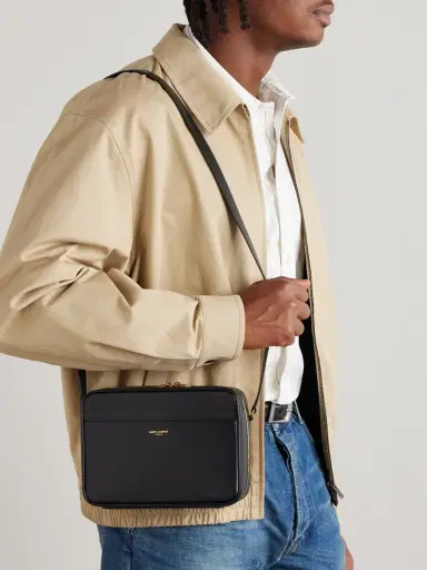 Saint Laurent Logo-Print Leather Messenger Bag - Men | Thumbnail 2 Saint Laurent Logo-Print Leather Messenger Bag - Men | Thumbnail 2