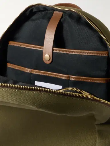 Bennett Winch Logo-Embroidered Leather-Trimmed Cotton-Canvas Backpack - Men | Thumbnail 5 Bennett Winch Logo-Embroidered Leather-Trimmed Cotton-Canvas Backpack - Men | Thumbnail 5