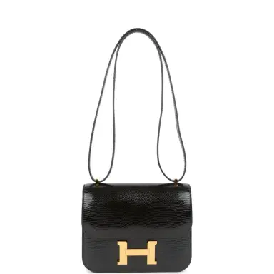 HERMÈS Hermes Constance 18 Black Varanus Salvator Lizard Gold Hardware | Thumbnail 7 HERMÈS Hermes Constance 18 Black Varanus Salvator Lizard Gold Hardware | Thumbnail 7