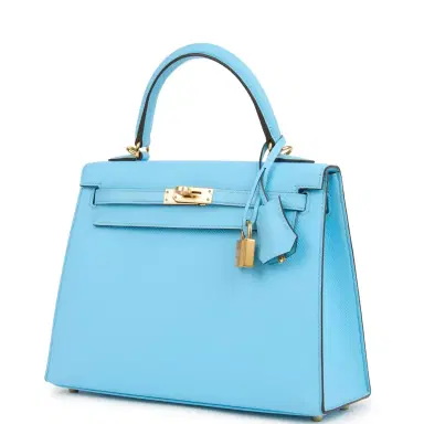 HERMÈS Hermes Kelly Sellier 25 Celeste Epsom Gold Hardware | Thumbnail 5 HERMÈS Hermes Kelly Sellier 25 Celeste Epsom Gold Hardware | Thumbnail 5