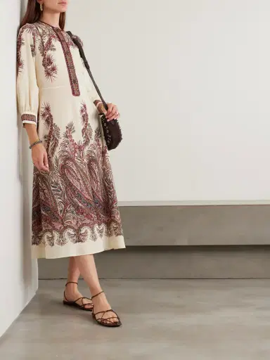 Etro Picot-trimmed Paisley-print Crepe Midi Shirt Dress | Thumbnail 2 Etro Picot-trimmed Paisley-print Crepe Midi Shirt Dress | Thumbnail 2