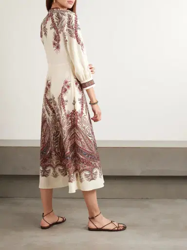 Etro Picot-trimmed Paisley-print Crepe Midi Shirt Dress | Thumbnail 3 Etro Picot-trimmed Paisley-print Crepe Midi Shirt Dress | Thumbnail 3