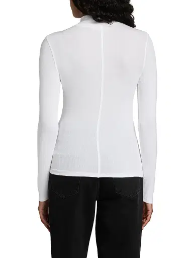 Frame Women's Fine Rib-Knit Turtleneck - White - Size XL | Thumbnail 5 Frame Women's Fine Rib-Knit Turtleneck - White - Size XL | Thumbnail 5