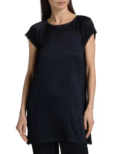 Johnny Was Women's Maritza Pleated Tunic - Midnight Blue | Thumbnail 3 Johnny Was Women's Maritza Pleated Tunic - Midnight Blue | Thumbnail 3