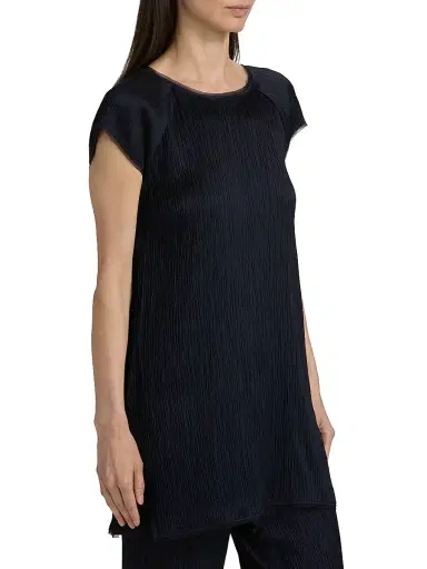 Johnny Was Women's Maritza Pleated Tunic - Midnight Blue | Thumbnail 4 Johnny Was Women's Maritza Pleated Tunic - Midnight Blue | Thumbnail 4