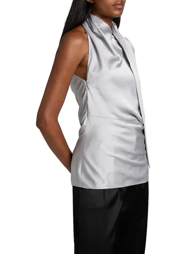 Stella McCartney Women's Satin Asymmetric Top | Thumbnail 4 Stella McCartney Women's Satin Asymmetric Top | Thumbnail 4