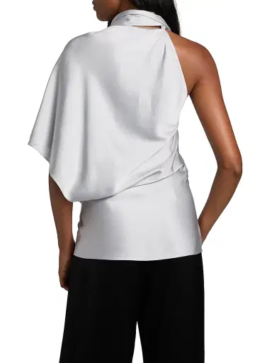 Stella McCartney Women's Satin Asymmetric Top | Thumbnail 5 Stella McCartney Women's Satin Asymmetric Top | Thumbnail 5