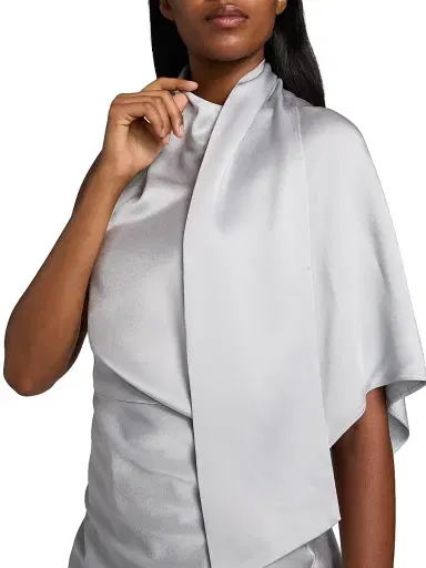 Stella McCartney Women's Satin Asymmetric Top | Thumbnail 6 Stella McCartney Women's Satin Asymmetric Top | Thumbnail 6