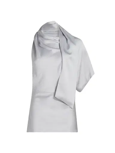 Stella McCartney Women's Satin Asymmetric Top | Thumbnail 1 Stella McCartney Women's Satin Asymmetric Top | Thumbnail 1