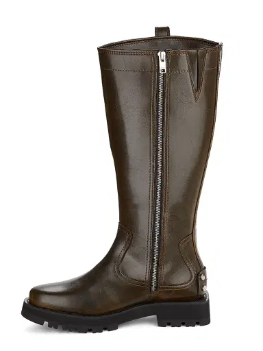 Ganni Women's Studs Crinkle Faux-Leather High Boots - Dark Olive - Size 9 | Thumbnail 6 Ganni Women's Studs Crinkle Faux-Leather High Boots - Dark Olive - Size 9 | Thumbnail 6