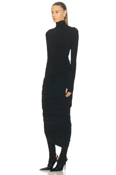Norma Kamali Long Sleeve Turtleneck Strapless Diana Gown | Thumbnail 3 Norma Kamali Long Sleeve Turtleneck Strapless Diana Gown | Thumbnail 3
