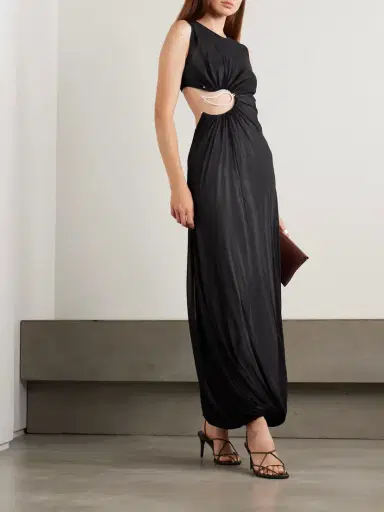 Christopher Esber Embellished Cutout Layered Stretch-jersey Maxi Dress | Thumbnail 2 Christopher Esber Embellished Cutout Layered Stretch-jersey Maxi Dress | Thumbnail 2