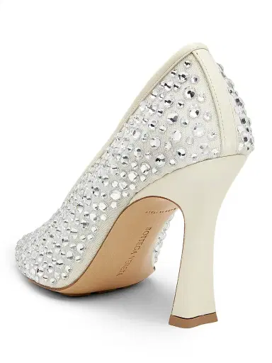 Bottega Veneta Women's Sofia 90MM Crystal-Embellished Leather Pumps - Sea Salt Crystal - Size 11 | Thumbnail 3 Bottega Veneta Women's Sofia 90MM Crystal-Embellished Leather Pumps - Sea Salt Crystal - Size 11 | Thumbnail 3