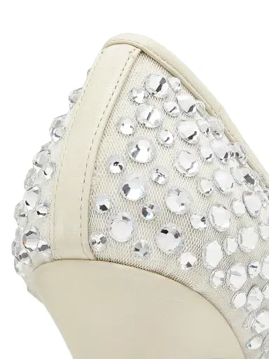 Bottega Veneta Women's Sofia 90MM Crystal-Embellished Leather Pumps - Sea Salt Crystal - Size 11 | Thumbnail 5 Bottega Veneta Women's Sofia 90MM Crystal-Embellished Leather Pumps - Sea Salt Crystal - Size 11 | Thumbnail 5