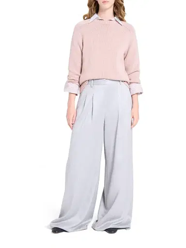 TWP Women's Avery Stretch-Wool Wide-Leg Pants - Light Heather Grey - Size 12 | Thumbnail 2 TWP Women's Avery Stretch-Wool Wide-Leg Pants - Light Heather Grey - Size 12 | Thumbnail 2
