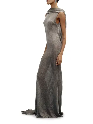 The New Arrivals Ilkyaz Ozel Women's Jeanne Metallic Knit Cowl Neck Gown | Thumbnail 3 The New Arrivals Ilkyaz Ozel Women's Jeanne Metallic Knit Cowl Neck Gown | Thumbnail 3