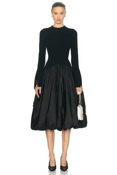 Simkhai Kenlie Mock Neck Midi Dress | Thumbnail 1 Simkhai Kenlie Mock Neck Midi Dress | Thumbnail 1