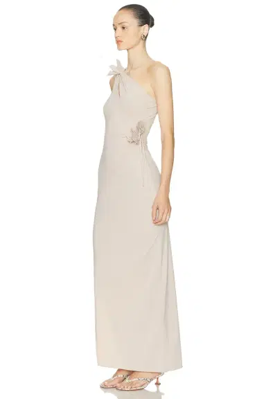 Coperni Asymmetric Flower Gown | Thumbnail 3 Coperni Asymmetric Flower Gown | Thumbnail 3