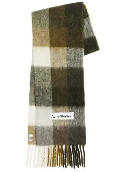 Acne Studios Mohair Checked Scarf | Thumbnail 1 Acne Studios Mohair Checked Scarf | Thumbnail 1