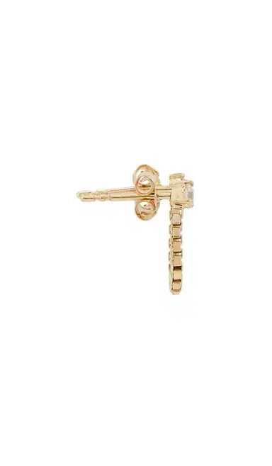 STONE AND STRAND Diamond Block Chain Double Stud Earring | Thumbnail 2 STONE AND STRAND Diamond Block Chain Double Stud Earring | Thumbnail 2