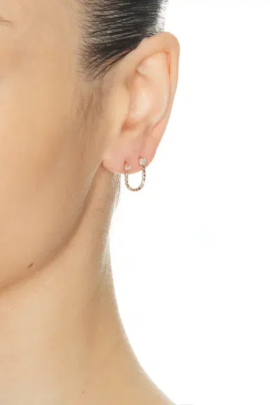 STONE AND STRAND Diamond Block Chain Double Stud Earring | Thumbnail 4 STONE AND STRAND Diamond Block Chain Double Stud Earring | Thumbnail 4