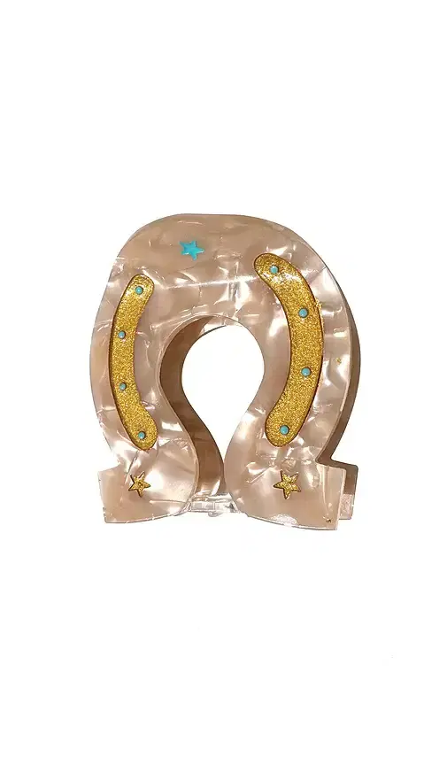 Hand-painted Lucky Horseshoe Hair Clip Hand-painted Lucky Horseshoe Hair Clip