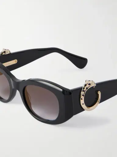 Cartier Eyewear Panthère Classic Oval-frame Acetate Sunglasses | Thumbnail 4 Cartier Eyewear Panthère Classic Oval-frame Acetate Sunglasses | Thumbnail 4