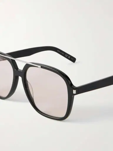 Saint Laurent Eyewear Aviator-style Silver-tone And Acetate Sunglasses | Thumbnail 4 Saint Laurent Eyewear Aviator-style Silver-tone And Acetate Sunglasses | Thumbnail 4