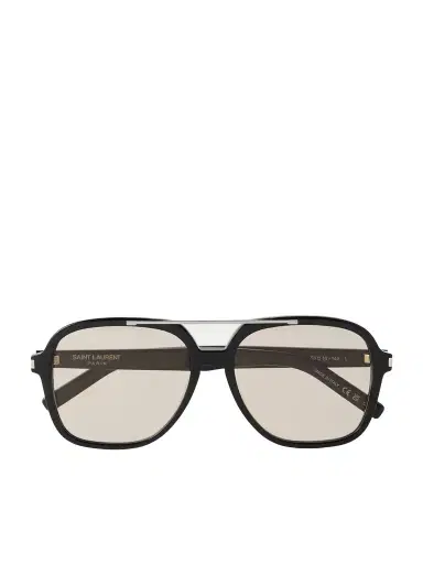 Saint Laurent Eyewear Aviator-style Silver-tone And Acetate Sunglasses | Thumbnail 1 Saint Laurent Eyewear Aviator-style Silver-tone And Acetate Sunglasses | Thumbnail 1