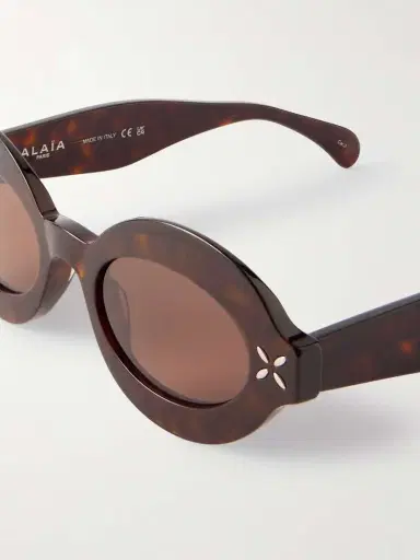Alaïa Petal Oval-frame Tortoiseshell Acetate Sunglasses | Thumbnail 4 Alaïa Petal Oval-frame Tortoiseshell Acetate Sunglasses | Thumbnail 4