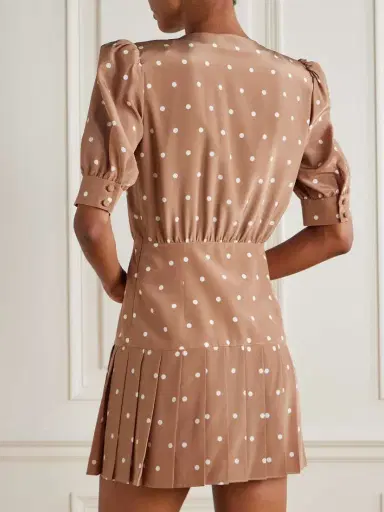 Alessandra Rich Crystal-embellished Pleated Wool-blend Crepe Mini Dress | Thumbnail 3 Alessandra Rich Crystal-embellished Pleated Wool-blend Crepe Mini Dress | Thumbnail 3