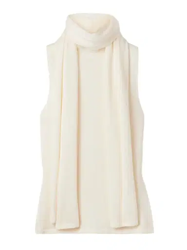 Staud Canal Scarf-detailed Wool Turtleneck Top | Thumbnail 1 Staud Canal Scarf-detailed Wool Turtleneck Top | Thumbnail 1