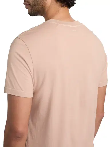 Frame Men's Light Cotton T-Shirt - Pale Peach | Thumbnail 6 Frame Men's Light Cotton T-Shirt - Pale Peach | Thumbnail 6