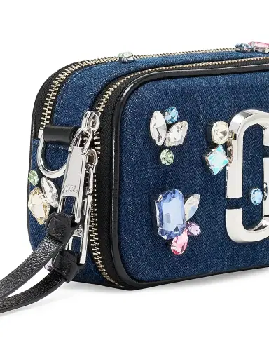 Marc Jacobs Women's The Gem Denim Snapshot Shoulder Bag | Thumbnail 5 Marc Jacobs Women's The Gem Denim Snapshot Shoulder Bag | Thumbnail 5