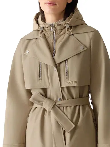 Mackage Women's Siobhan Technical Trench Coat - Light Camel - Size XXL | Thumbnail 5 Mackage Women's Siobhan Technical Trench Coat - Light Camel - Size XXL | Thumbnail 5