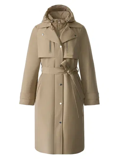 Mackage Women's Siobhan Technical Trench Coat - Light Camel - Size XXL | Thumbnail 1 Mackage Women's Siobhan Technical Trench Coat - Light Camel - Size XXL | Thumbnail 1