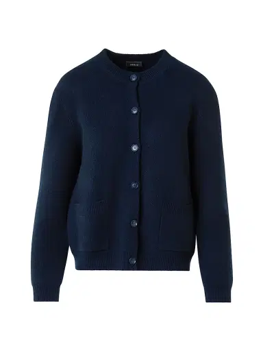 Akris Women's Cashmere Piqué Cardigan - Navy | Thumbnail 1 Akris Women's Cashmere Piqué Cardigan - Navy | Thumbnail 1