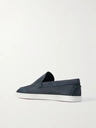 Christian Louboutin Moonboat Logo-Embossed Nubuck Loafers - Men | Thumbnail 4 Christian Louboutin Moonboat Logo-Embossed Nubuck Loafers - Men | Thumbnail 4