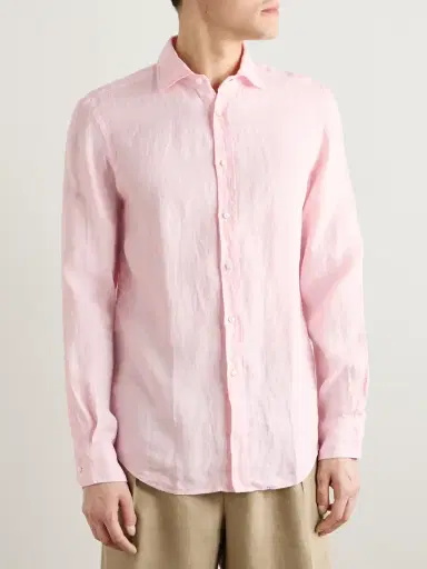 Ralph Lauren Purple Label Natté Linen Shirt - Men | Thumbnail 3 Ralph Lauren Purple Label Natté Linen Shirt - Men | Thumbnail 3