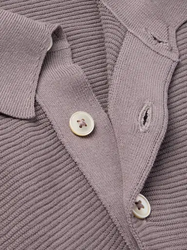 ELEVENTY Slim-Fit Ribbed Cotton Polo Shirt - Men | Thumbnail 4 ELEVENTY Slim-Fit Ribbed Cotton Polo Shirt - Men | Thumbnail 4