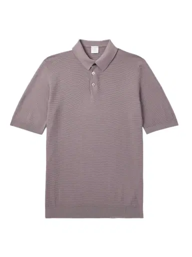 ELEVENTY Slim-Fit Ribbed Cotton Polo Shirt - Men | Thumbnail 1 ELEVENTY Slim-Fit Ribbed Cotton Polo Shirt - Men | Thumbnail 1