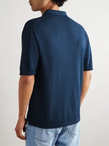 ELEVENTY Garment-Dyed Cotton Polo Shirt - Men | Thumbnail 4 ELEVENTY Garment-Dyed Cotton Polo Shirt - Men | Thumbnail 4