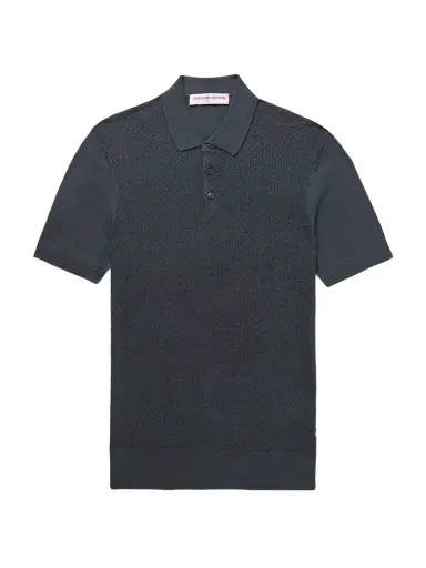 Orlebar Brown Burnham Slim-Fit Silk and Cotton-Blend Polo Shirt - Men | Thumbnail 1 Orlebar Brown Burnham Slim-Fit Silk and Cotton-Blend Polo Shirt - Men | Thumbnail 1