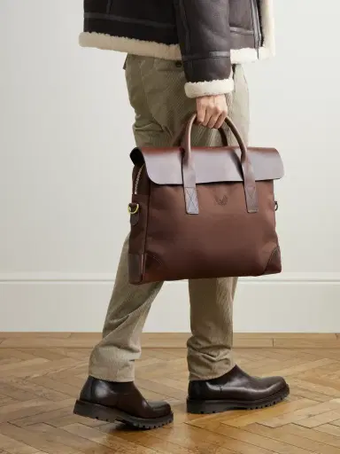 Bennett Winch Cotton-Canvas and Full-Grain Leather Briefcase - Men | Thumbnail 2 Bennett Winch Cotton-Canvas and Full-Grain Leather Briefcase - Men | Thumbnail 2