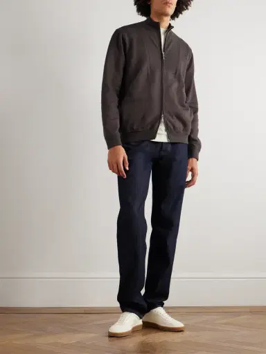 Loro Piana Whitney Ribbed Cotton, Silk and Cashmere-Blend Sweater - Men | Thumbnail 2 Loro Piana Whitney Ribbed Cotton, Silk and Cashmere-Blend Sweater - Men | Thumbnail 2