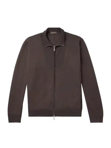 Loro Piana Whitney Ribbed Cotton, Silk and Cashmere-Blend Sweater - Men | Thumbnail 1 Loro Piana Whitney Ribbed Cotton, Silk and Cashmere-Blend Sweater - Men | Thumbnail 1